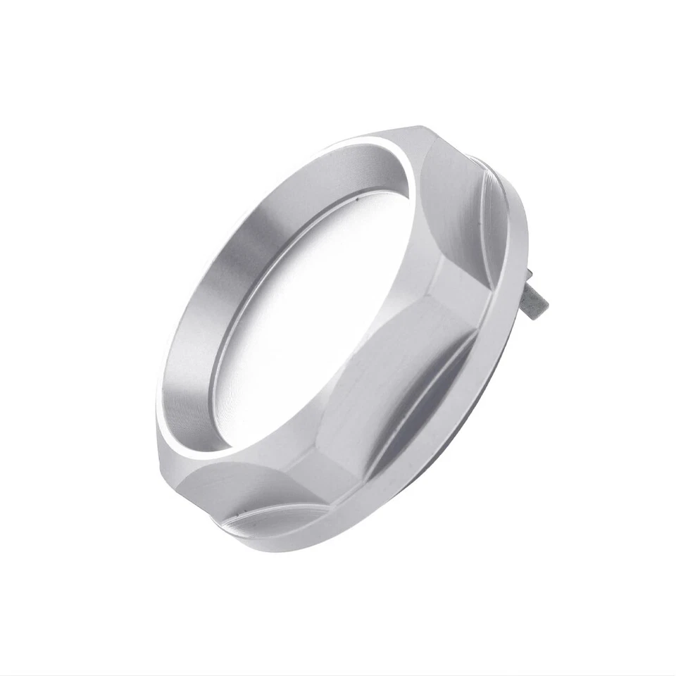 Tapa de aceite de motor de carreras de aluminio plateado tapa de llenado de combustible de aceite para Mitsubishi Foto 1 de 4