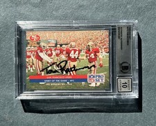 1992 Pro Set Tom Rathman signed.49ers Auto.BAS "10" Autograph Card NM-MT+