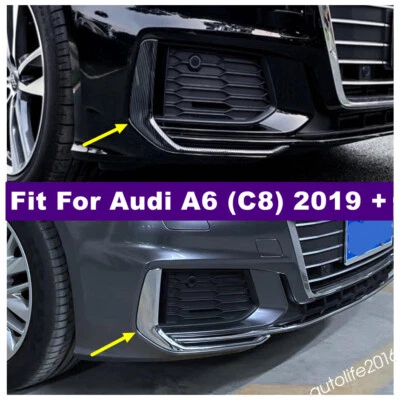 Accesorios Luces antiniebla delanteras Tira de cejas Cubierta embellecedor para Audi A6 C8 2019-2023 Foto 1 de 4