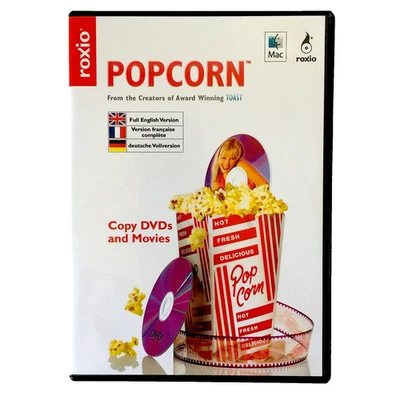 Roxio Popcorn [OLD VERSION] For Mac (2004) With CD Key and Guide - Free P&P - Image 1 of 4