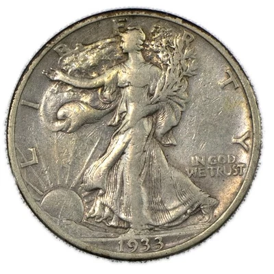 1933 S Walking Liberty Half Dollar 50C Silver XF Extremely Fine ~ Sharp! - Image 1 of 2