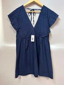 Papaya Blue Cotton Tunic – Size M | NWT | Perfect for Summer & Festivals - Picture 1 of 10