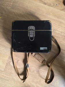 vintage black leather camera bag - Photo 1 sur 6