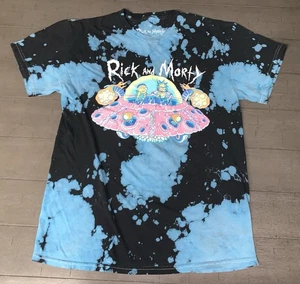 MED RICK & MORTY SCHWARZ BLAU TIE DYE PINK UFO ERWACHSENE SCHWIMMEN WELLE JUNCTION SHIRT - Bild 1 von 18
