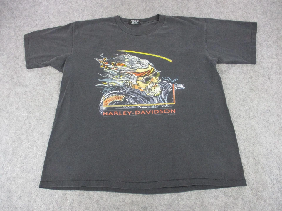 VINTAGE Harley-Davidson Shirt Mens XL Black Paul P Smith Rider Made in USA 90s - Image 1 of 4