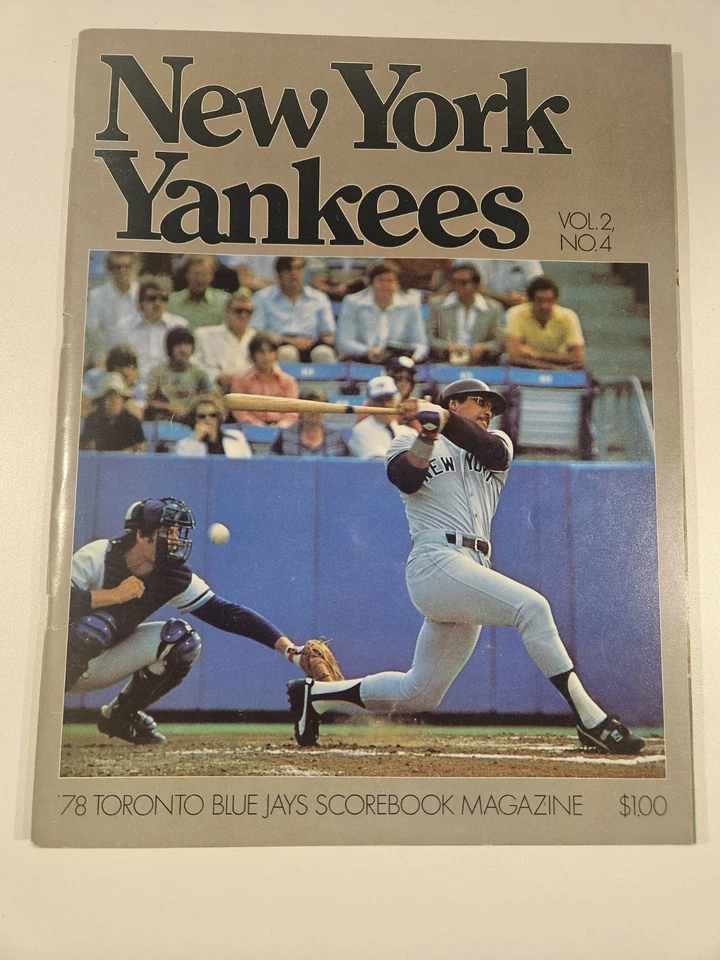 1978 Toronto Blue Jays Scorebook Magazine Vol. 2 No. 4 vs New York Yankees - Image 1 of 4