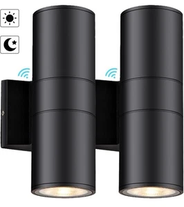 Modern Outdoor Wall Light with Dusk to Dawn Sensor, Exterior Light Fixture Wall - Picture 1 of 7