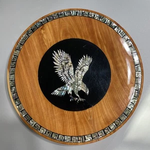 11,5" dekorative Wandrelief aus Holz mit Intarsien Adler Design - Bild 1 von 8