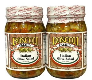 Boscoli Family Italienischer Olivensalat 15,5 Unzen 2 Gläser Kostenloser Versand - Bild 1 von 2