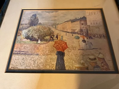 Impresión artística mate vintage Edvard Munch enmarcada 1890 “Día de primavera” 14x12 Foto 1 de 4