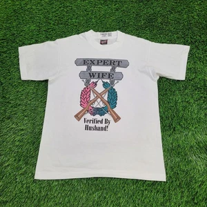 Vintage 1994 Best Wife Shirt Womens Medium 19x25 USA - Picture 1 of 13