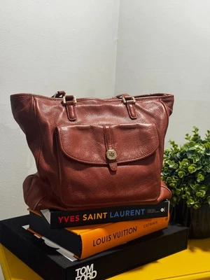 Bolsa tote Tory Burch feminina grande marrom couro pebbled - Usado bom - Imagem 1 de 4