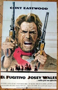 OUTLAW JOSEY WALES Clint Eastwood 1976 1SH MOVIE POSTER Rare ED. - Picture 1 of 4