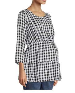 Time and tru Women’s Maternity Popover Top Size Small  4-6 - Picture 1 of 6