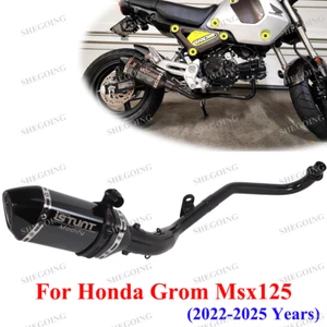 For Honda Grom Msx125 2022-2025 Complete Exhaust System Motorcycle Slip On Pipe - Picture 1 of 7