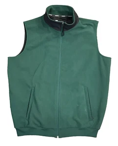 Jos A Bank David Leadbetter Full Zip Fleece Vest Green Size XL NWT - Picture 1 of 2