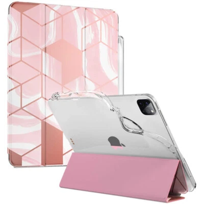 Apple iPad Pro 12.9 (2020&2018) Tablet Case,Smart Cover Liquid Marble Pink - Image 1 of 4