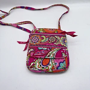 Vera Bradley Mini Crossbody bag Multi Floral  Purse Adjustable Triple Hipster - Picture 1 of 11