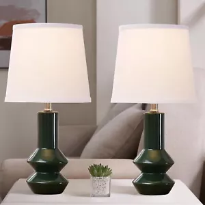 20”Modern Ceramic Table Lamp for Bedroom, Table Lamp Set of 2, Mid Century - Picture 1 of 7