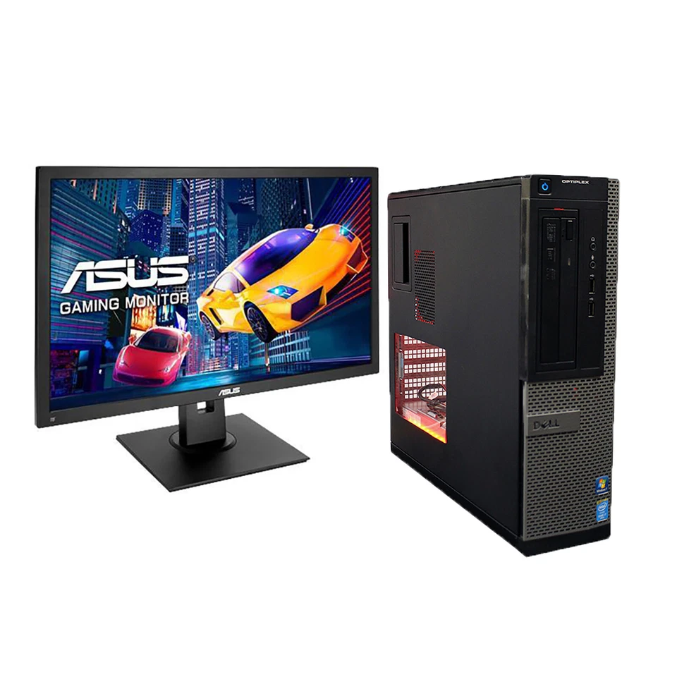 Dell i7 FHD Gaming PC 16GB 256GB 1TB AMD RX 550 4GB Wi-Fi BT W10 w/ ASUS 27" FHD - Image 1 of 4