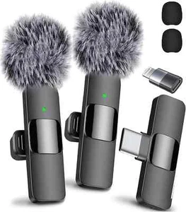 Wireless Lavalier Microphone for iPhone & Android - Perfect for Interviews & Vlo - Picture 1 of 11