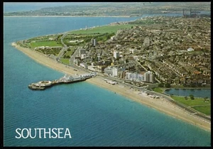 Southsea Aerial View Hampshire J. Arthur Dixon Postcard - Picture 1 of 2