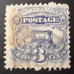 US Scott 114 3c Bild - Soundmarke mit seltenem hellbraunem Stempel! - Bild 1 von 2