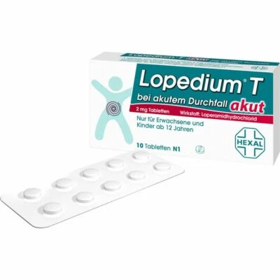 HEXAL AG LOPEDIUM T akut bei akutem Durchfall Tabletten 10 St PZN03928406