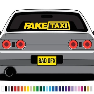 Extra Large Fake Taxi Sticker - Vinyl Decal Euro JDM Drift Dub Camper - Picture 1 of 3