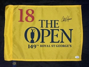 Collin Morikawa Signed 2021 British Open Pin Flag JSA COA Royal St. George’s 149 - Picture 1 of 1