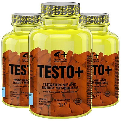 TESTO+ - 90-180 Tablets - Natürlicher Testosteron-Booster Sporternährung Pump - Bild 1 von 4