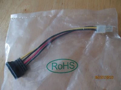 Serial ATA Hard Drive SATA Power Cable to ATX 4 Pin Connector Adapter - US Ship - Image 1 of 4