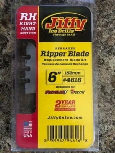 Jiffy ROGUE/TORCHA 6" Juego de Taladro de Hielo Hoja de Repuesto-RH-#4616-Serrated Ripper - Imagen 1 de 2