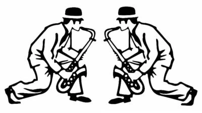 COCO DEMOL x2 Shaped Ska Vinyl Stickers skinhead saxophone madness window 2Tone laptop car