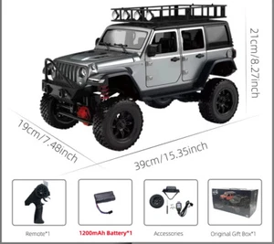 1/12 RC Car 4WD Jeep Model 2.4G Remote Control LED Off Road 4WD Truck Toy Car - Picture 1 of 21