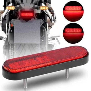Universal Motorcycle Scooter Moped Red LED Reflector Tail Brake Light Stop Lamps - Picture 1 of 8