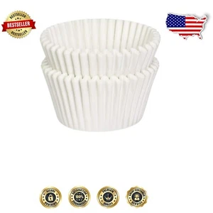 Made in USA: 10,000 Greaseproof White Baking Cups for Professional Baking - Picture 1 of 2