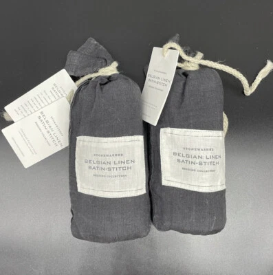 РЕСТАВРАЦИОННОЕ ОБОРУДОВАНИЕ БЕЛЬГИЙСКИЙ ЛЬНЯНОЙ АТЛАСНЫЙ СТЕЖОК 2 СТАНДАРТНЫХ НАВОЛОЧКИ НОВЫЙ С ЯРЛЫКАМИ - Изображение 1 из 4