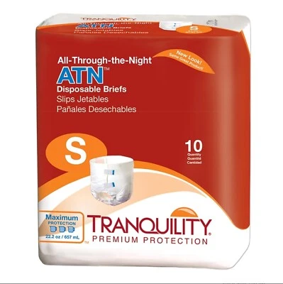 Ropa interior desechable Tranquility Premium OverNight, pequeña, 22" - 34" Foto 1 de 4