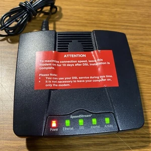 SIEMENS SPEEDSTREAM 4100 ETHERNET USB ADSL MODEM - Picture 1 of 6