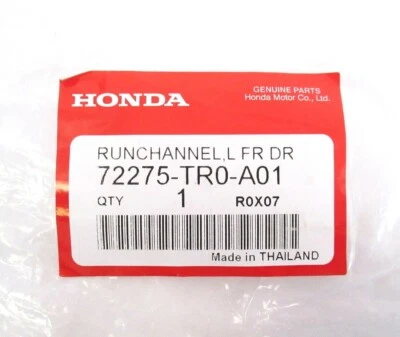 Canal de funcionamiento ventana delantera del conductor Civic 2012-2015 genuino OEM Honda 72275-TR0-A01 Foto 1 de 3