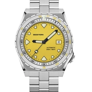 SEESTERN SUB600T, Yellow, NH35, Sapphire, Lume, 200m Diver, Diving, BNIB - Picture 1 of 10