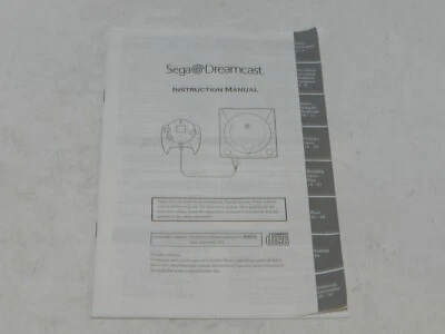 Sega Dreamcast Console System Instruction Manual Booklet ONLY NICE! - Image 1 of 2