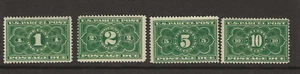 US Scott #JQ1 - #JQ4 francobolli dovuti con cerniera 1913 con pacchi (no JQ5) og f/vf - Foto 1 di 2