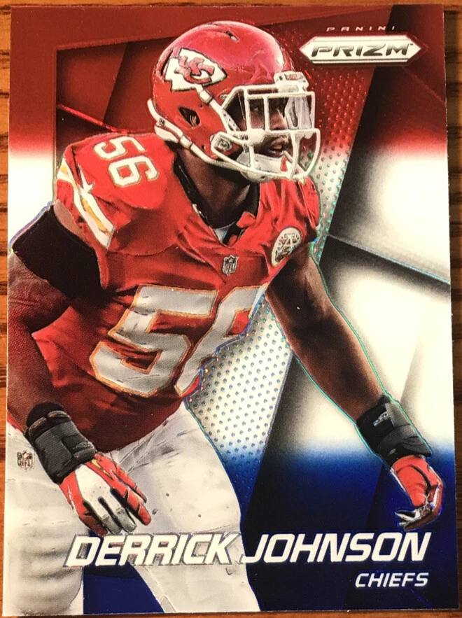 2014 Panini Prizm Prizms Red White & Blue Derrick Johnson #88 Kansas City Chiefs - Image 1 of 2