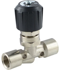 Nadel-Absperrventile mit Schottgewinde für Schalttafeleinbau Messing vernickelt - Bild 1 von 4