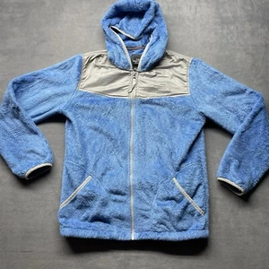 The North Face Full Zip Hooded Fleece Jacket Blue Girls XL Hooded Woman Small - Picture 1 of 8