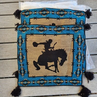 "2-Almohadas de vaquero caballo occidental Bull Rider de 18"" con inserciones" de El Paso Foto 1 de 3