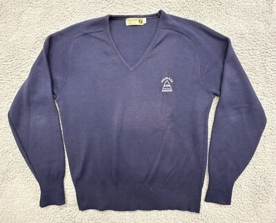 Vintage LOGO 7 Men’s Size Large Blue V Neck Sweater Embroidered Colorado Rockies - Image 1 of 4