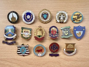 15 BOWLING CLUB ENAMEL PIN BADGES INCLUDING WOMEN'S. - Picture 1 of 3